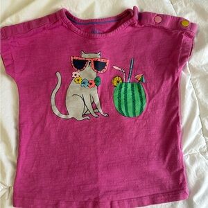 Boden Pink Cat TShirt
